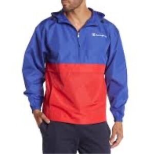 Champion colorblocked red/blue windbreaker